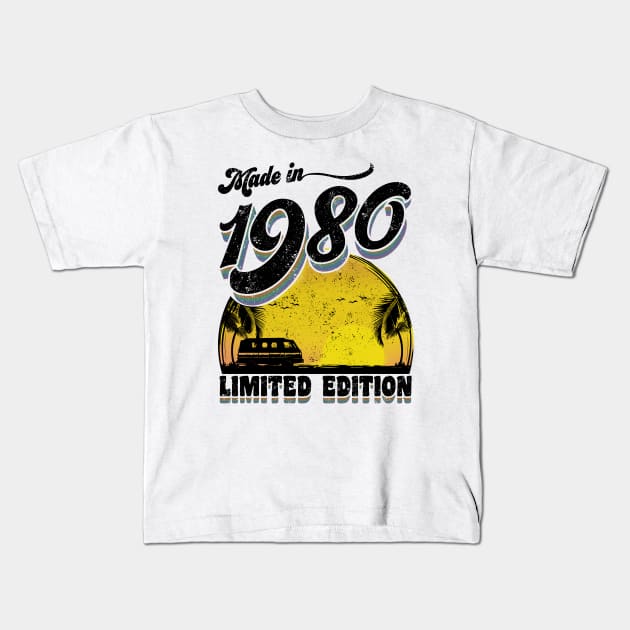 Made in 1980 All Original Parts Kids T-Shirt by KsuAnn